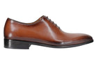 TAN CALF LEATHER WHOLECUT OXFORD LACE UP SHOES
