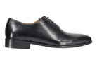 BLACK CALF LEATHER OXFORD LACE UP BROGUE SHOES