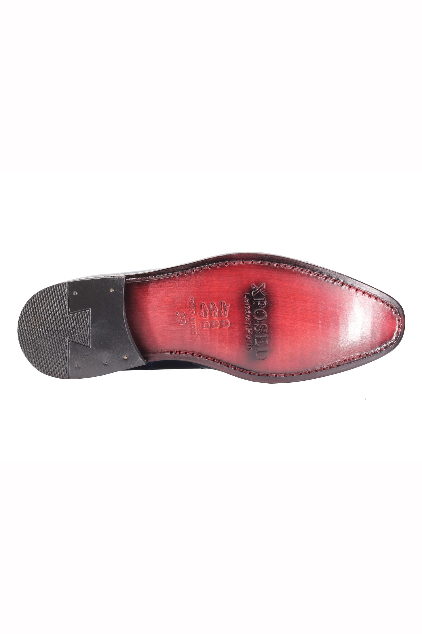 Blue Calf Leather Monk Shoes