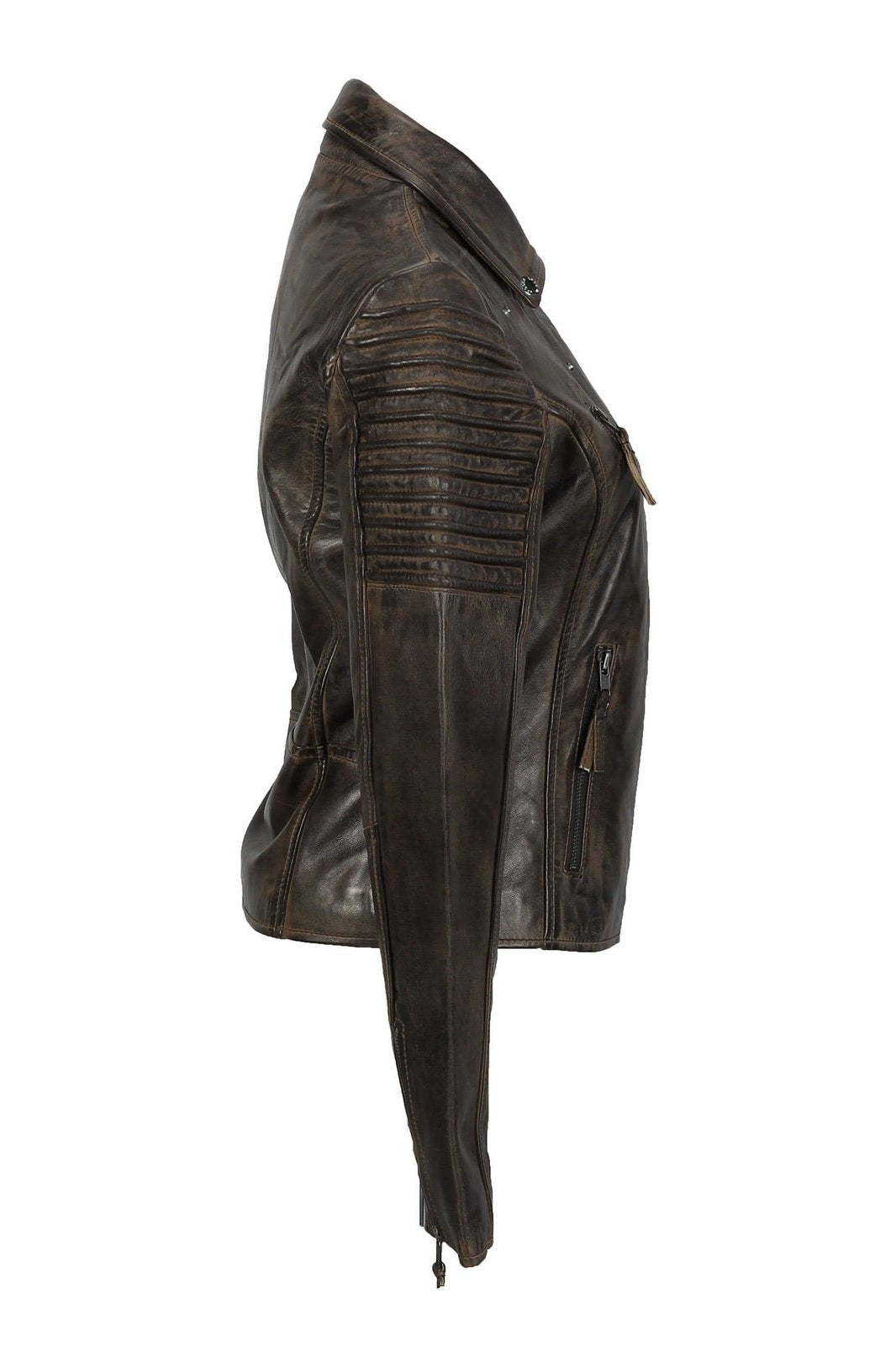 Ladies Retro Biker Brown