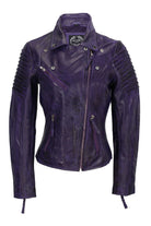 Ladies Retro Biker Purple