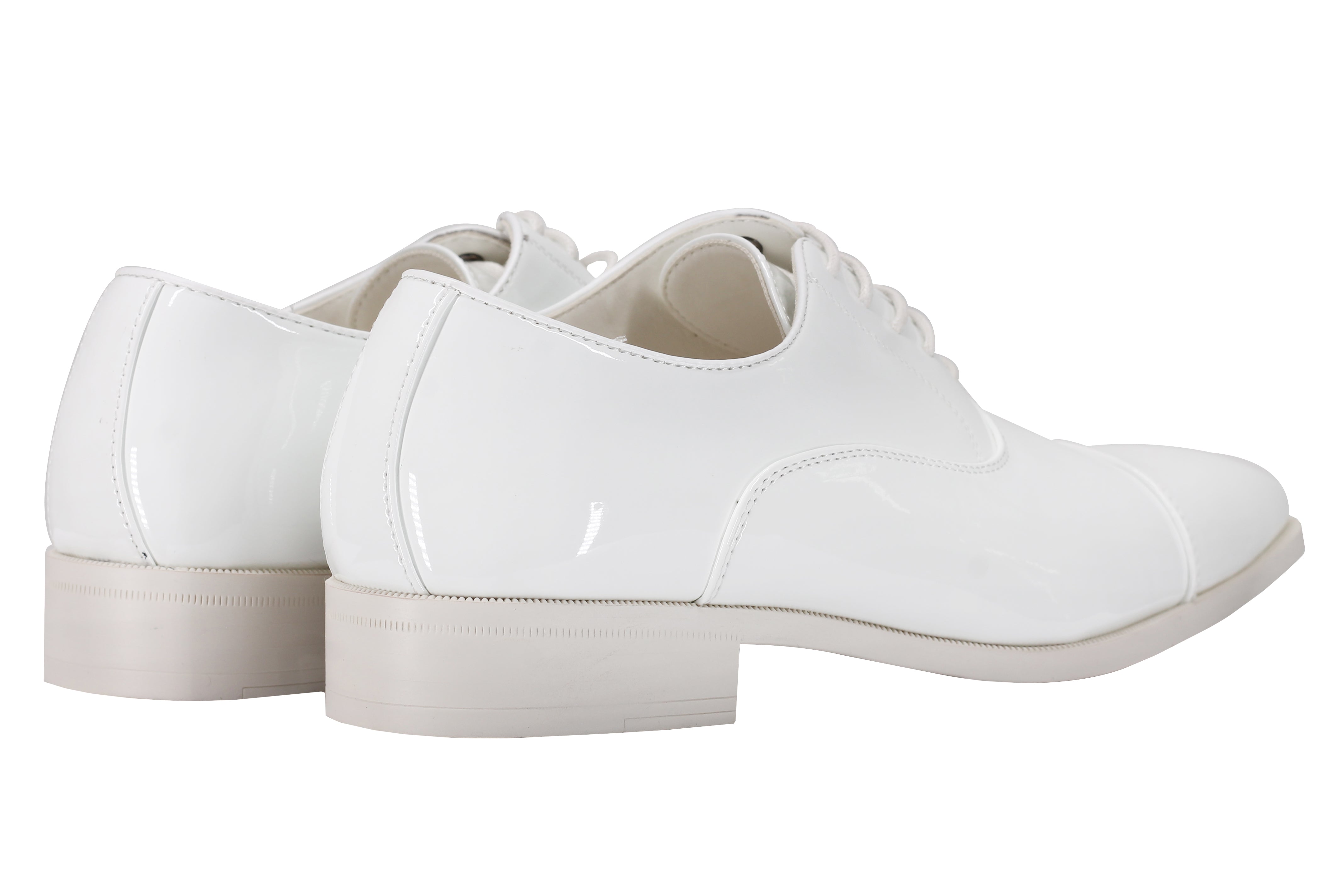 Mens Patent Leather Lined Classic Lace up Oxford Shoes Toe Cap Smart Formal