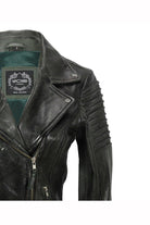 Ladies Retro Biker Green