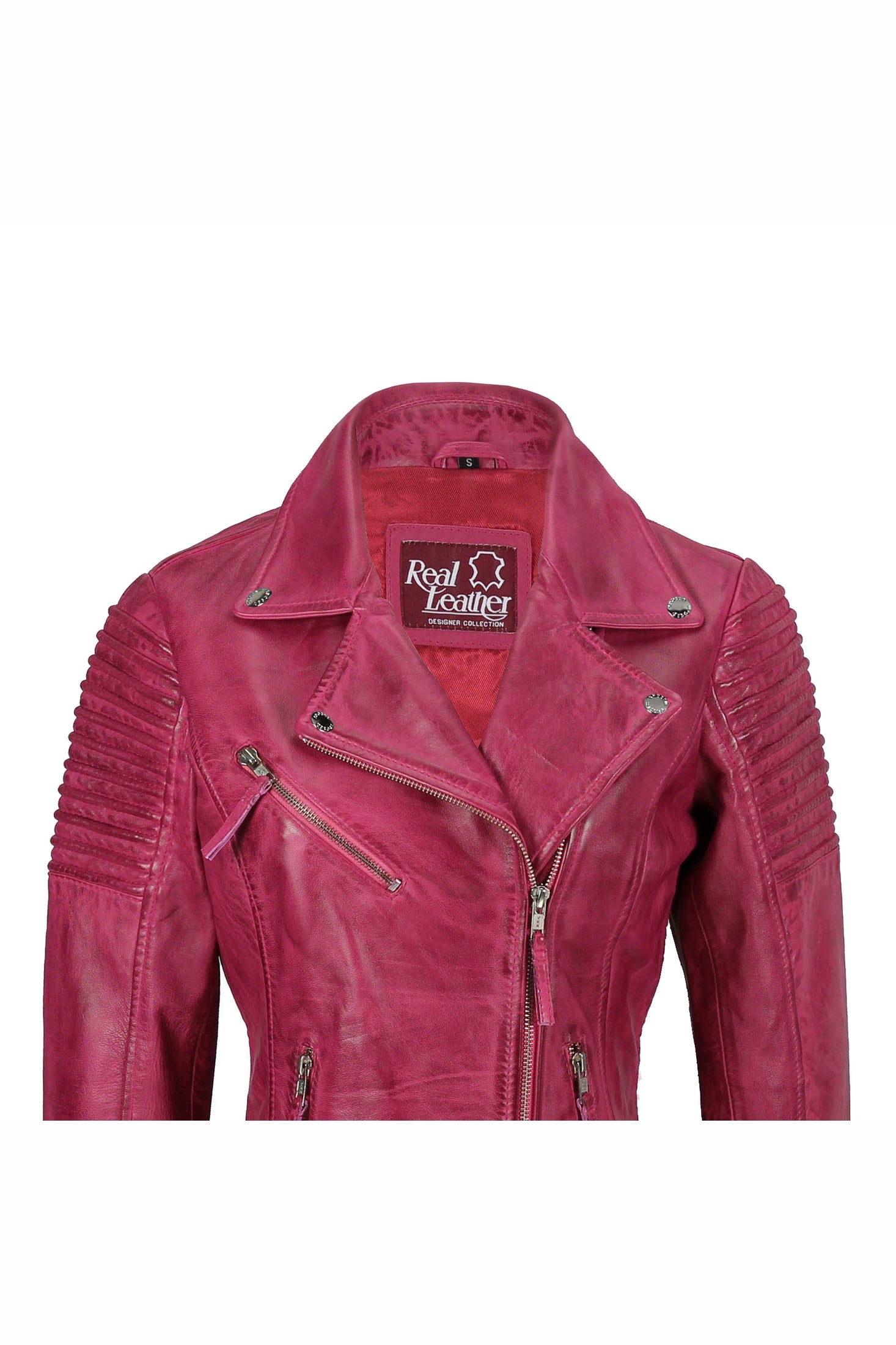 Ladies Retro Biker Pink