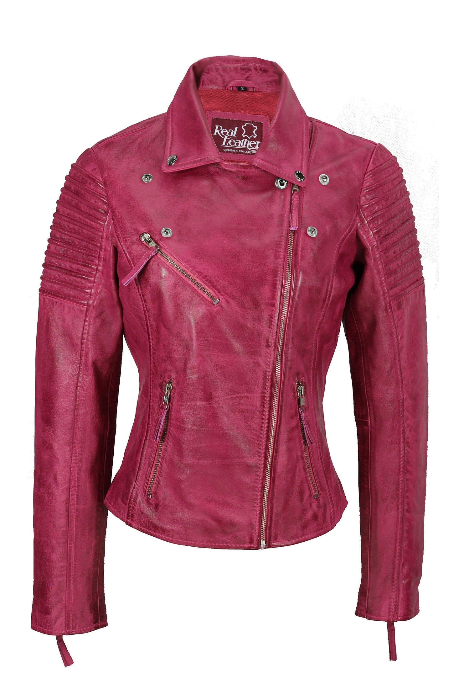 Ladies Retro Biker Pink
