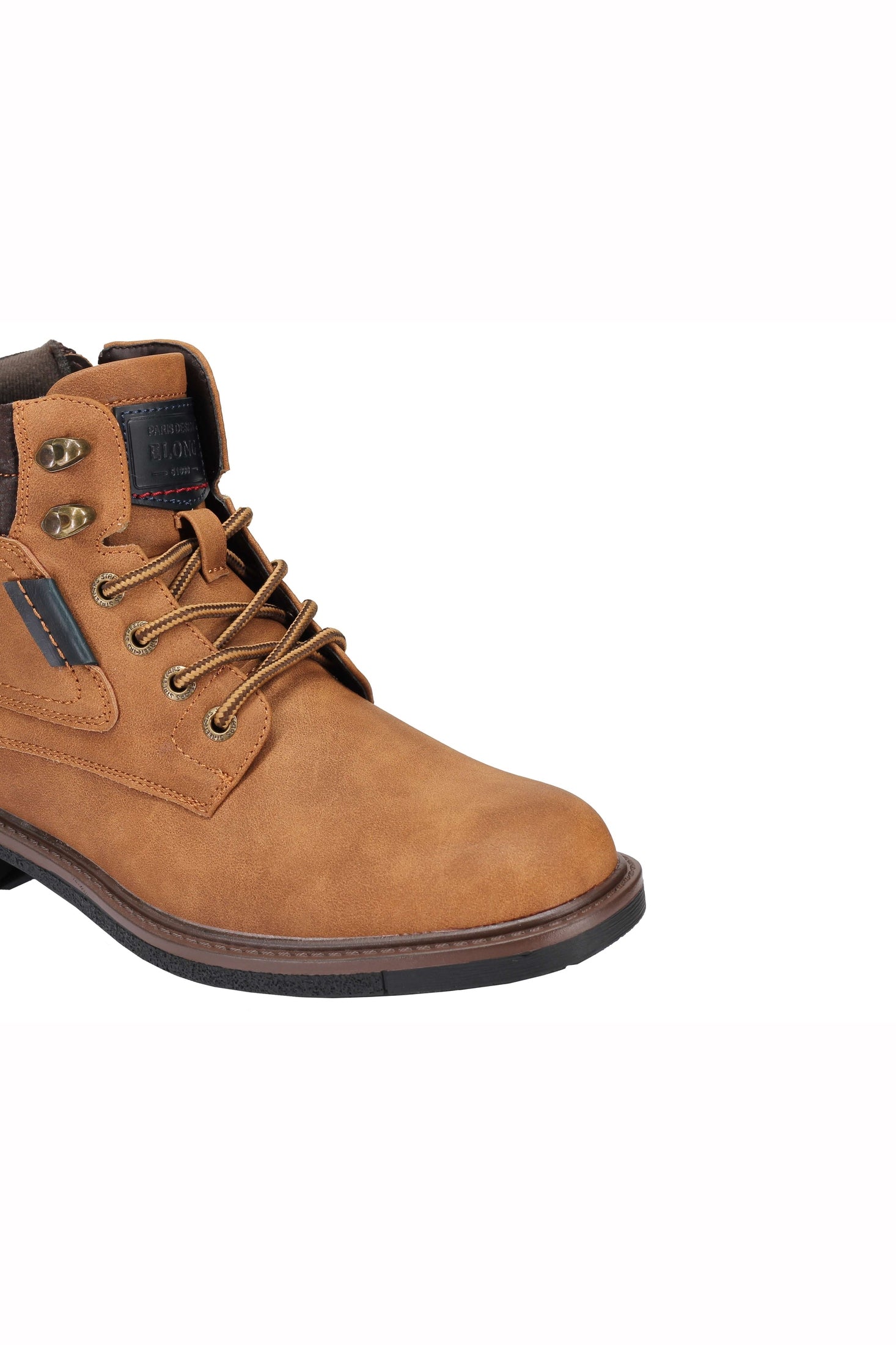 Mens Retro Smart Casual Faux Leather Boots Ankle Lace up Round Toe Cap Shoes