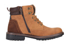 Mens Retro Smart Casual Faux Leather Boots Ankle Lace up Round Toe Cap Shoes