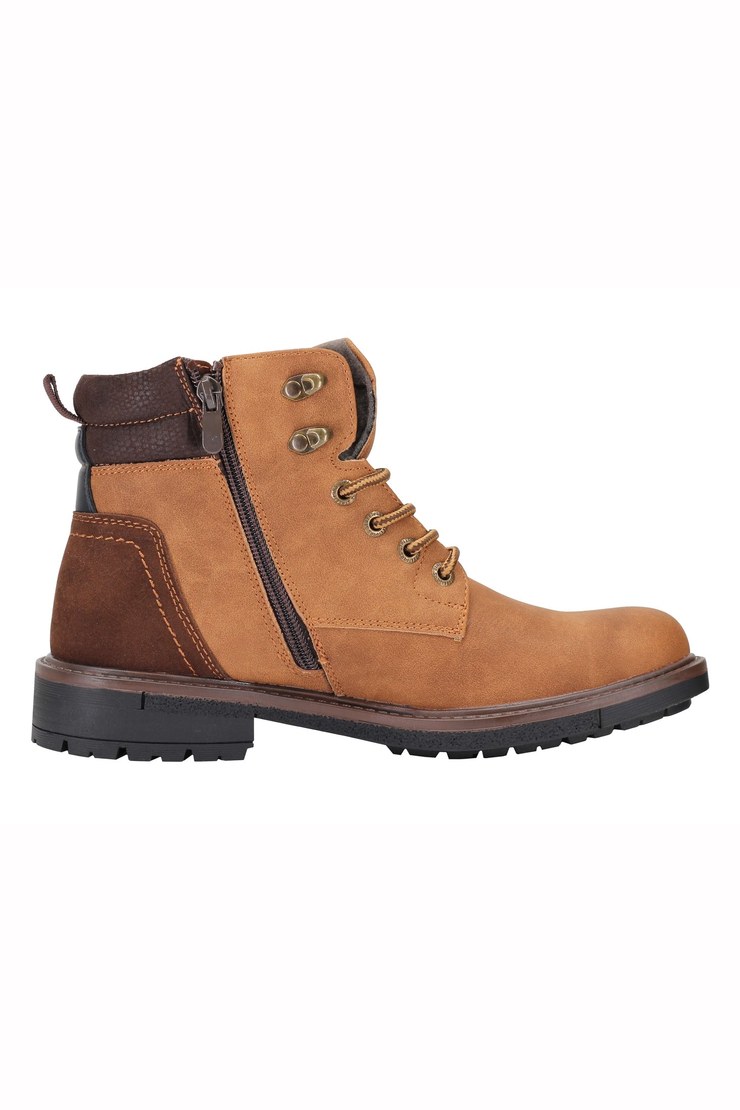 Mens Retro Smart Casual Faux Leather Boots Ankle Lace up Round Toe Cap Shoes