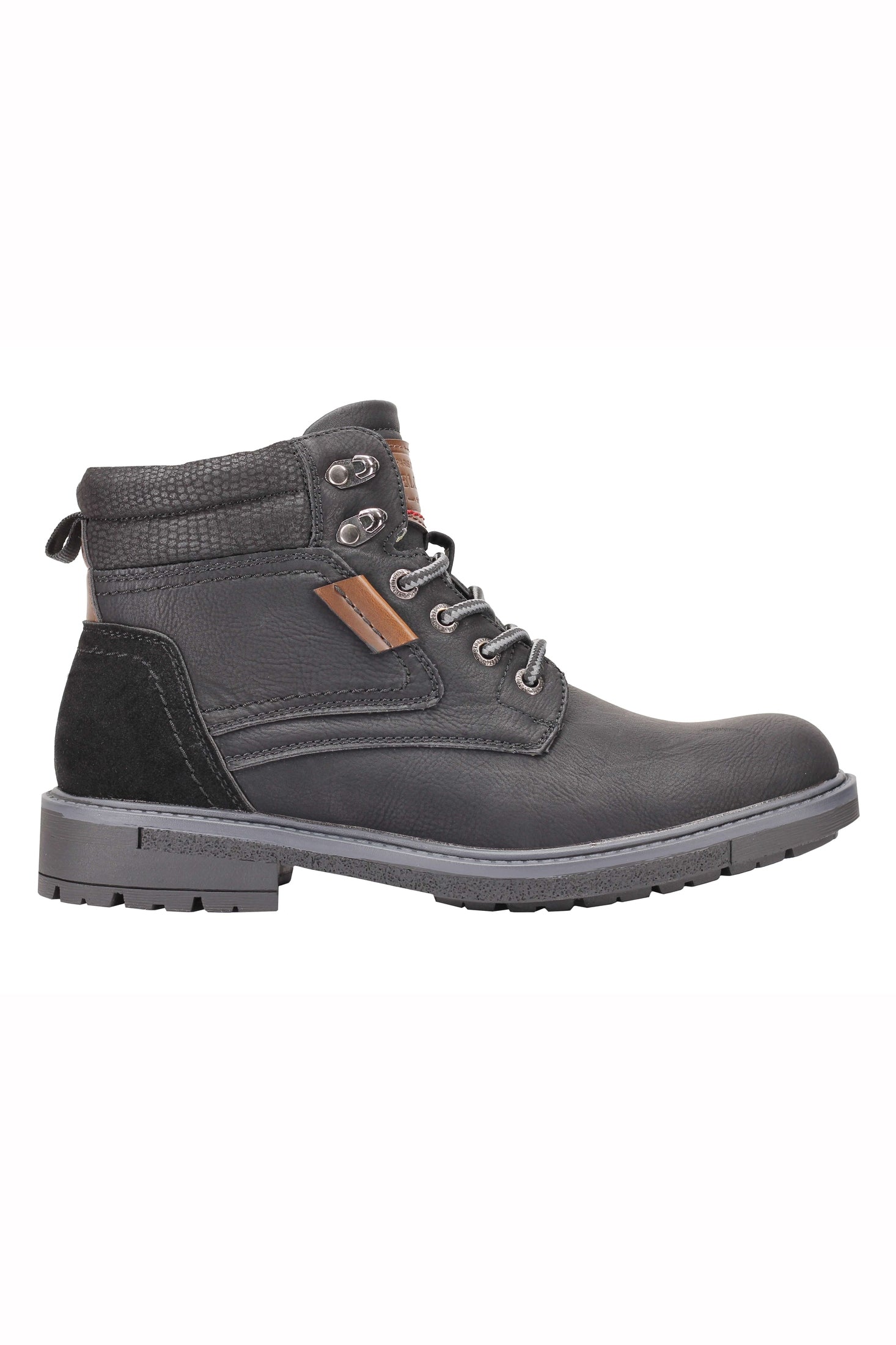 Mens Retro Smart Casual Faux Leather Boots Ankle Lace up Round Toe Cap Shoes