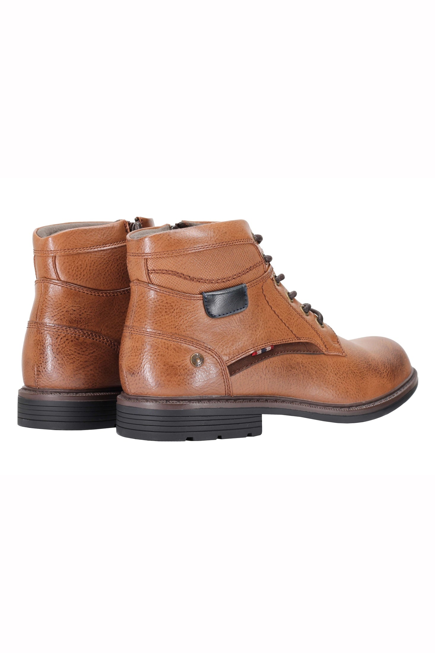 Mens Classic Fashion Ankle Boots Light Weight Lace ups Side Zipped in Black, Tan