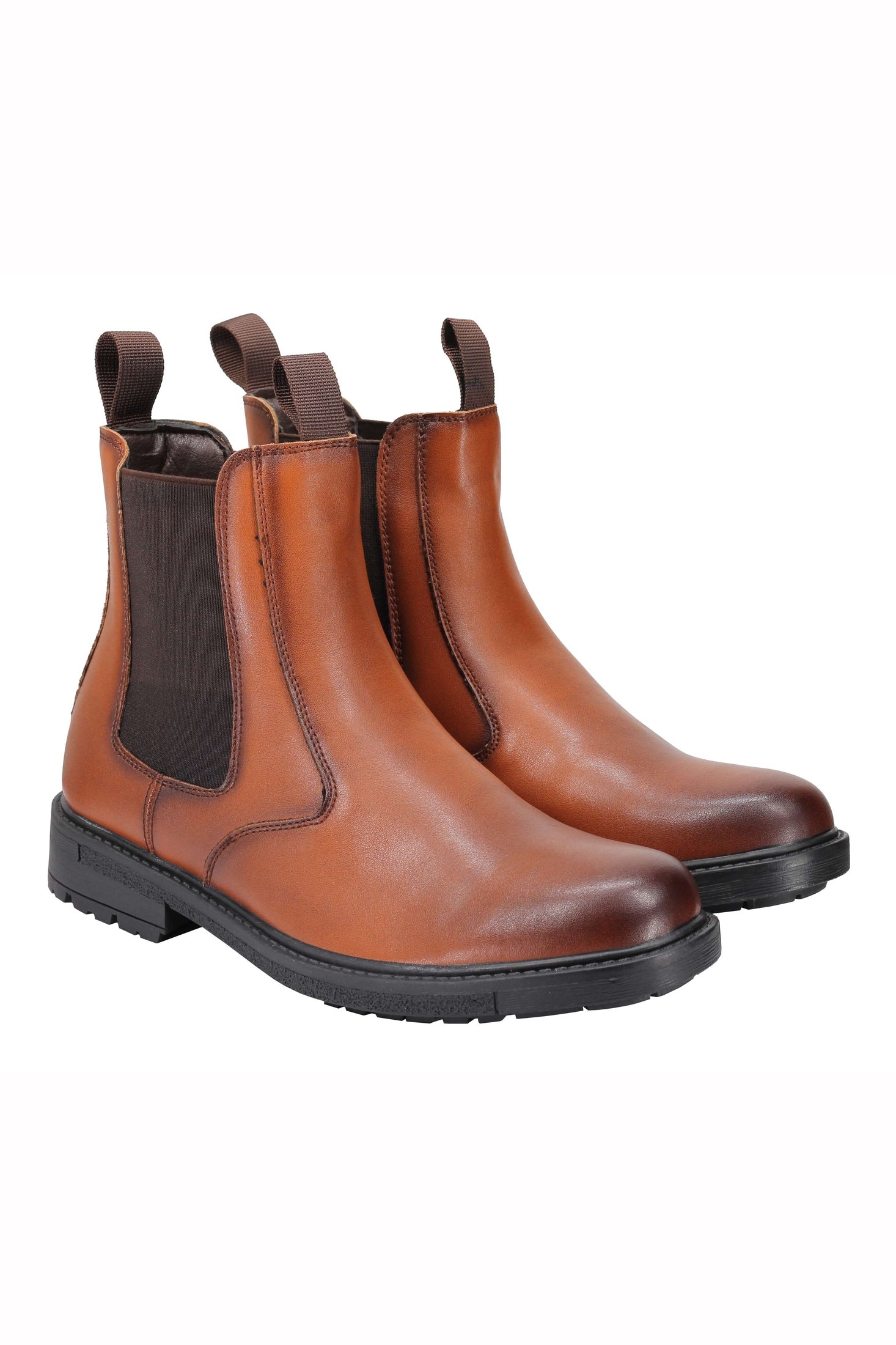 Mens Dealer Boots Black Brown Faux Leather Classic High Top Ankle Chelsea Shoes