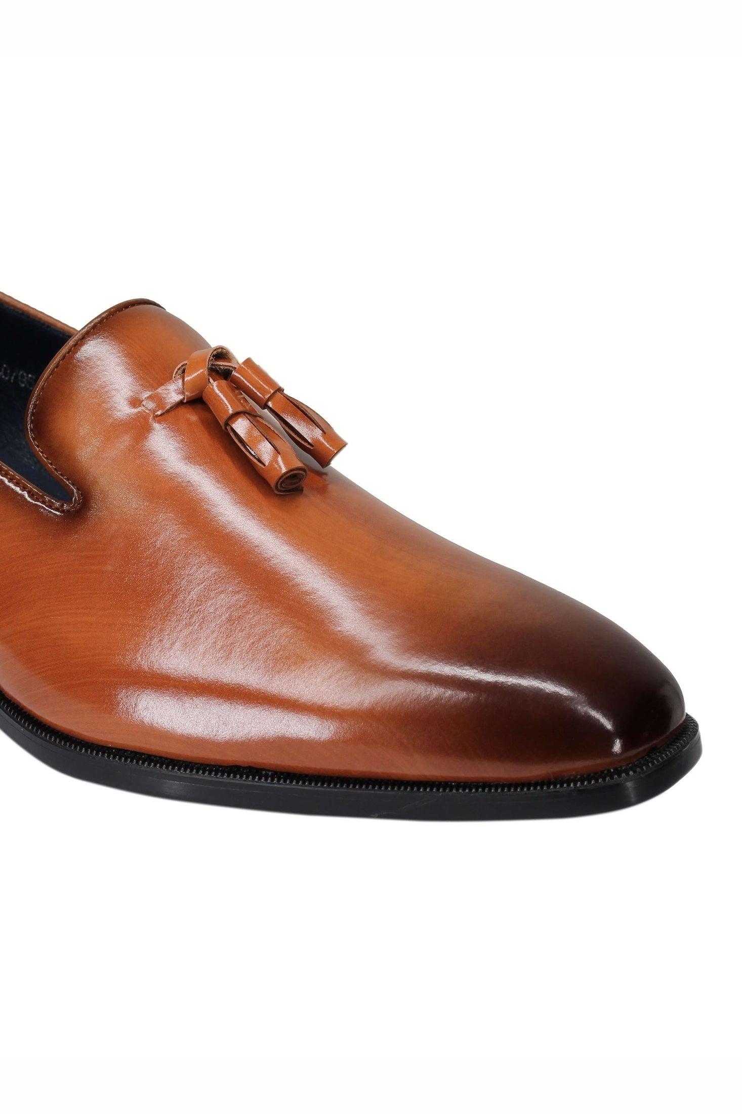 FAUX LEATHER LOAFERS WITH TASSELS