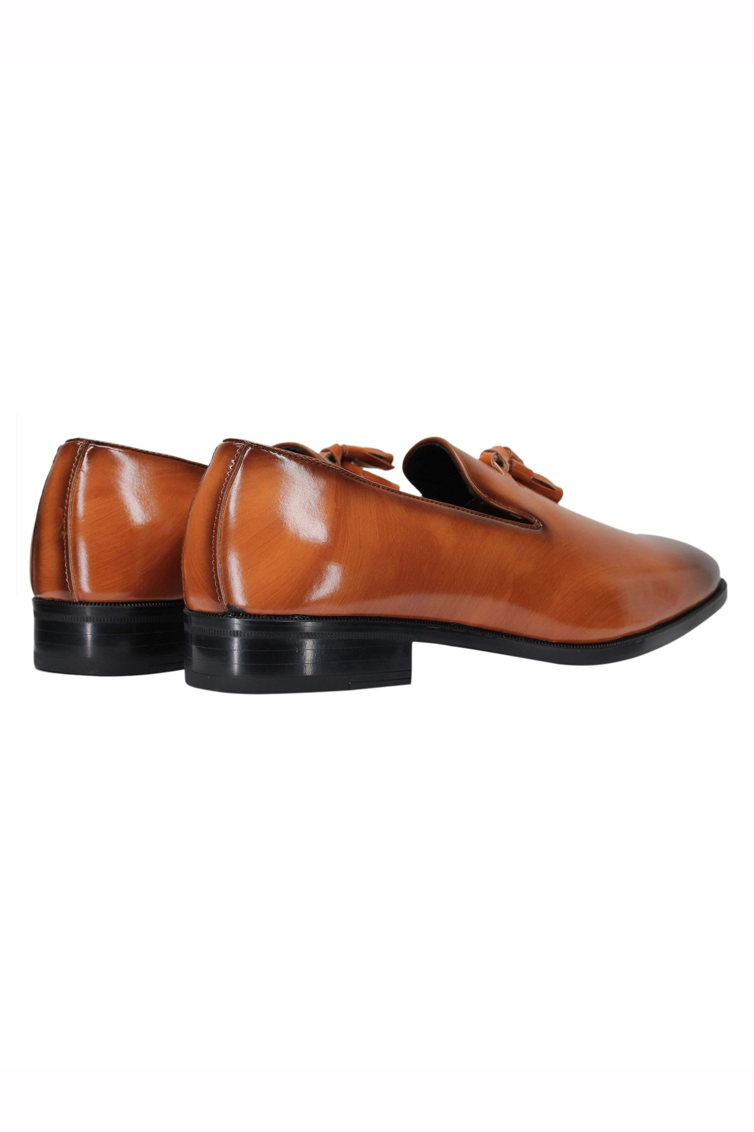 FAUX LEATHER LOAFERS WITH TASSELS