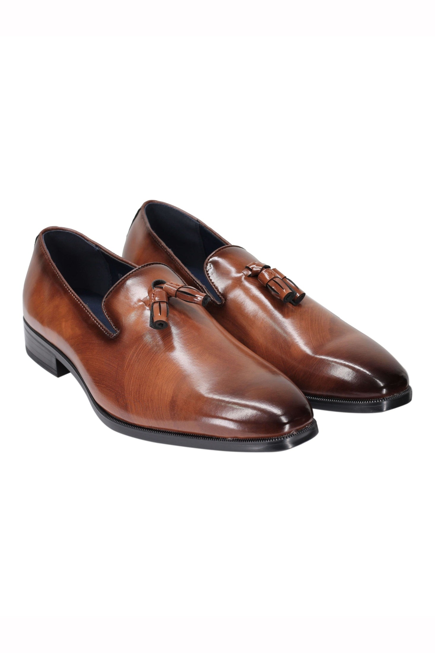 FAUX LEATHER LOAFERS WITH TASSELS