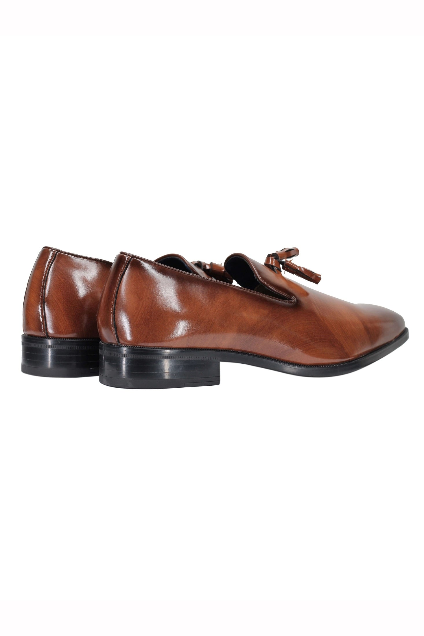 FAUX LEATHER LOAFERS WITH TASSELS