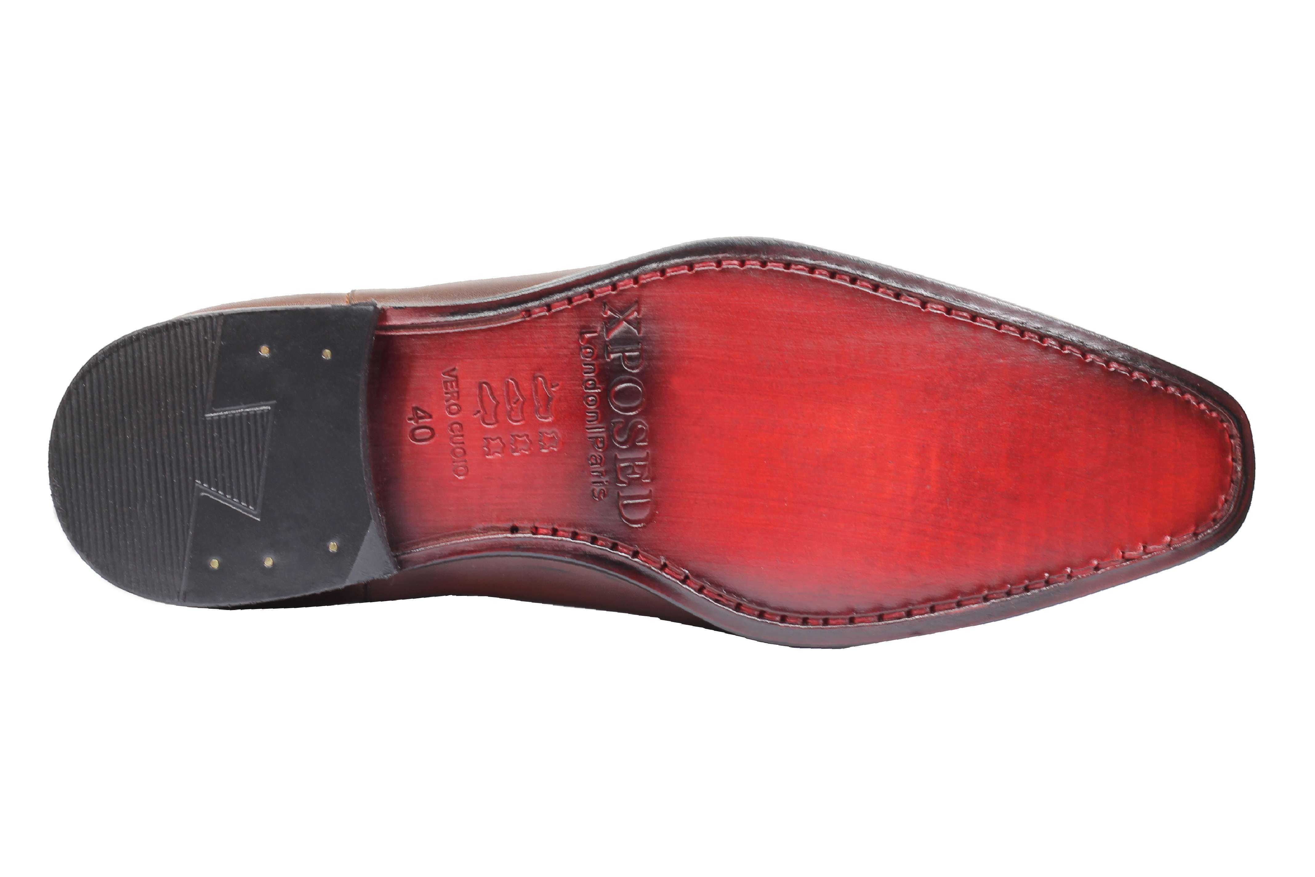 TAN CALF LEATHER CHELSEA BOOTS