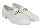 PATENT LEATHER GOLD BUCKLE LOAFER
