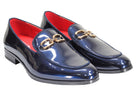 PATENT LEATHER GOLD BUCKLE LOAFER