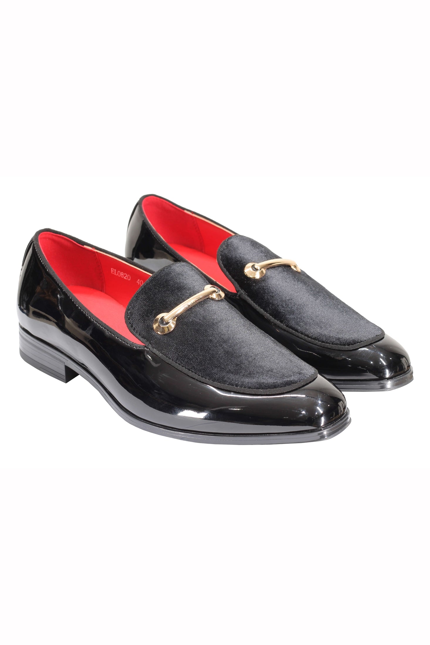 VELVET SHINY LOAFERS WITH BUCKLE