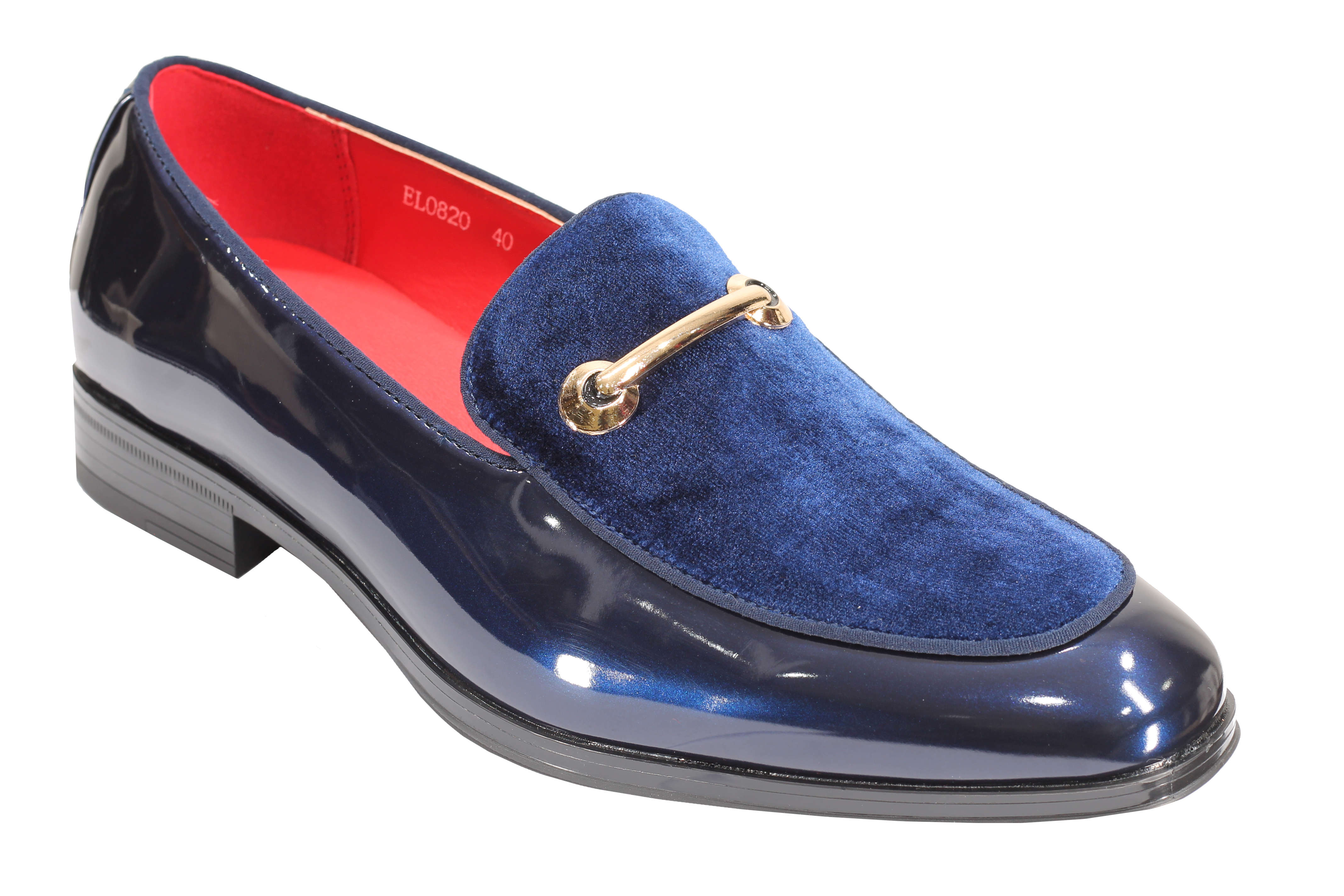 VELVET SHINY LOAFERS WITH BUCKLE