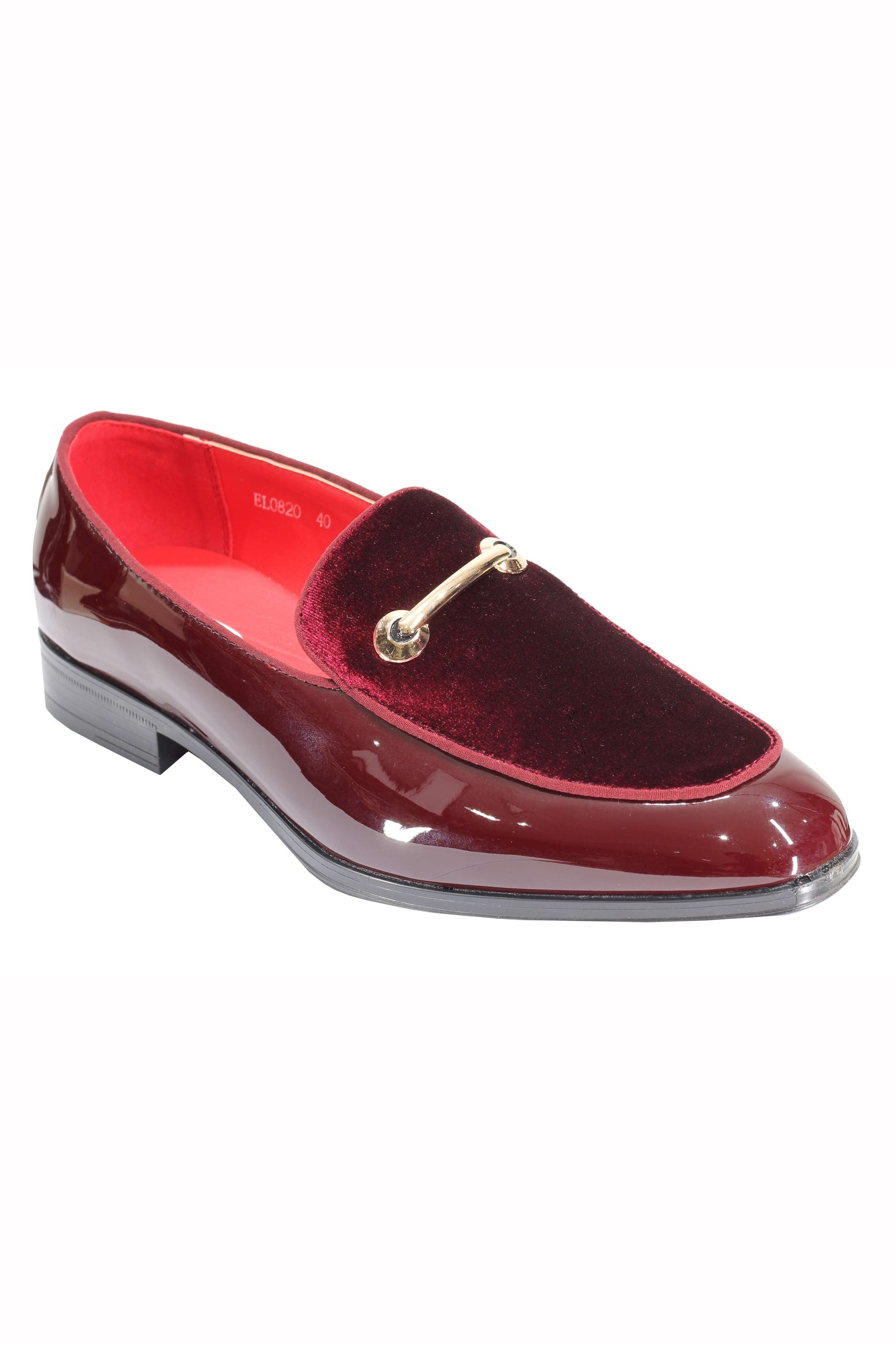 VELVET SHINY LOAFERS WITH BUCKLE