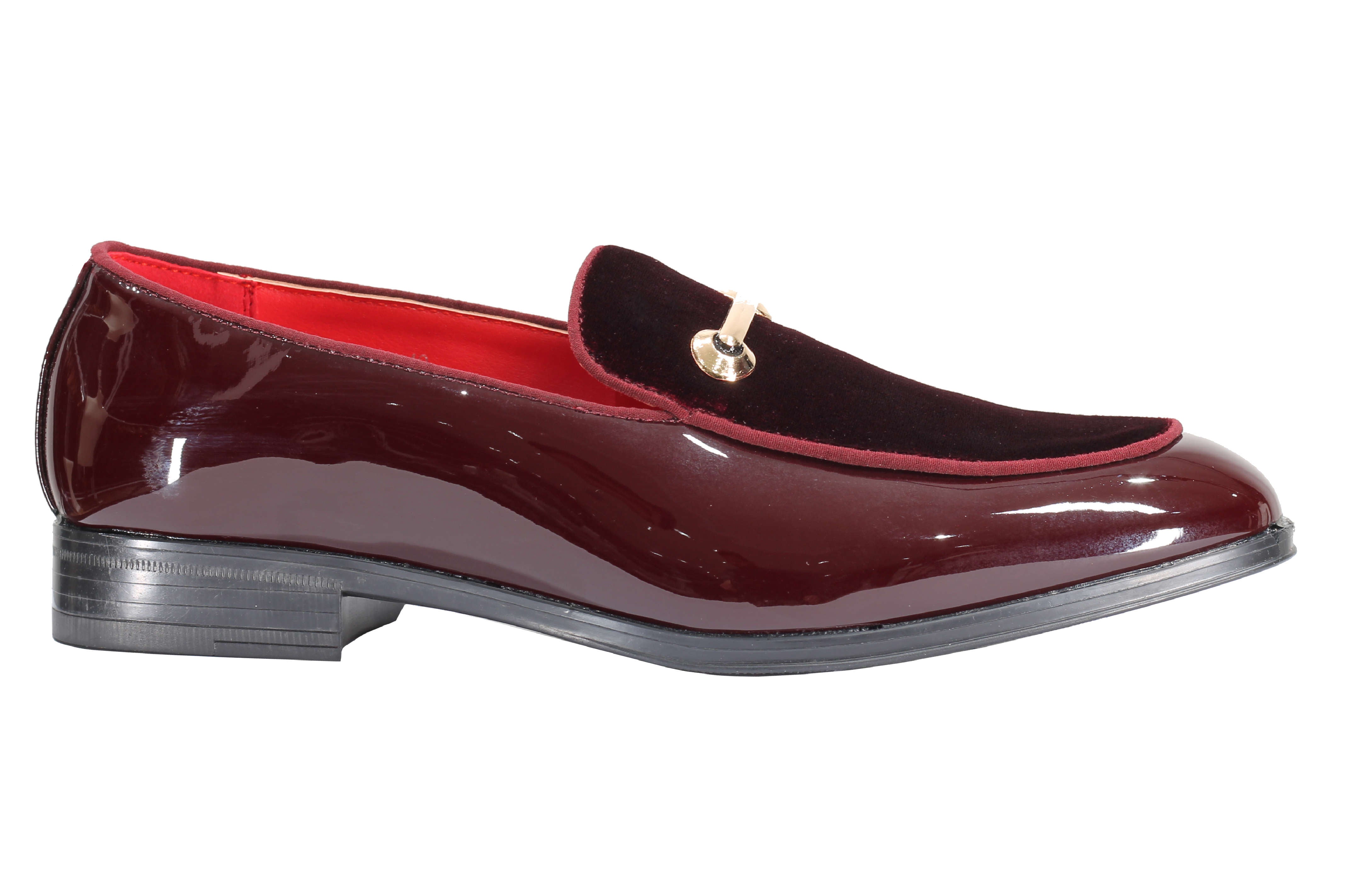 VELVET SHINY LOAFERS WITH BUCKLE