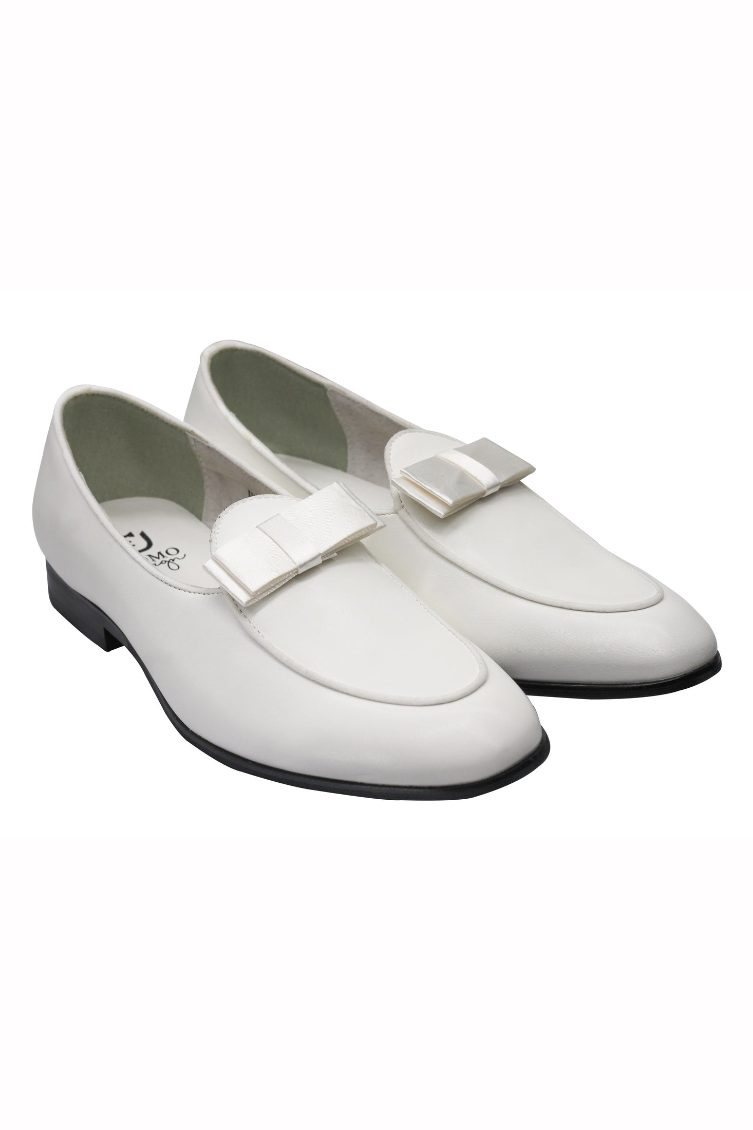 MEN’S SHINY PATENT LEATHER LOAFERS BOW TIE FORMAL SLIP ON DRESS WEDDING SHOES