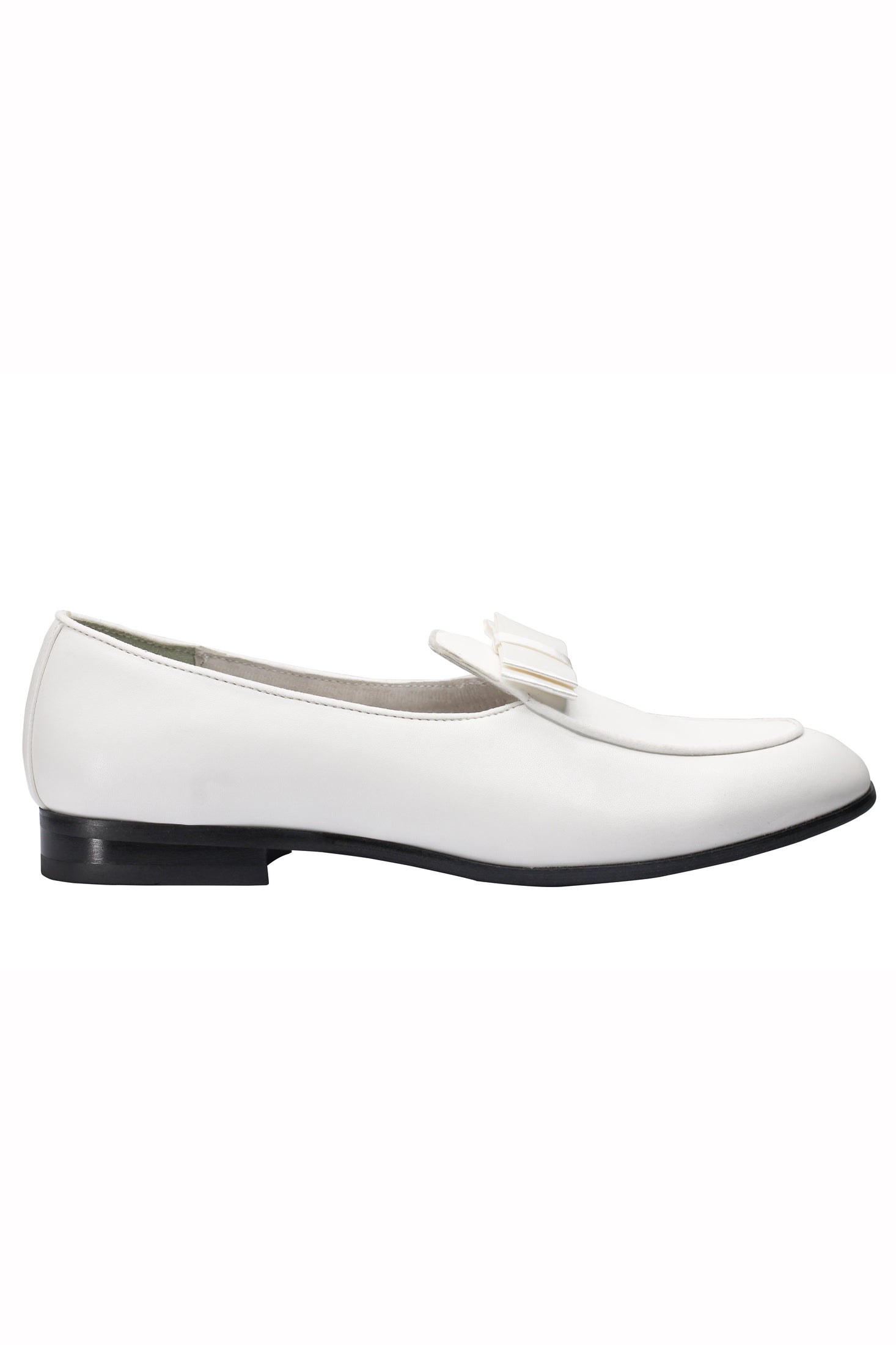 MEN’S SHINY PATENT LEATHER LOAFERS BOW TIE FORMAL SLIP ON DRESS WEDDING SHOES