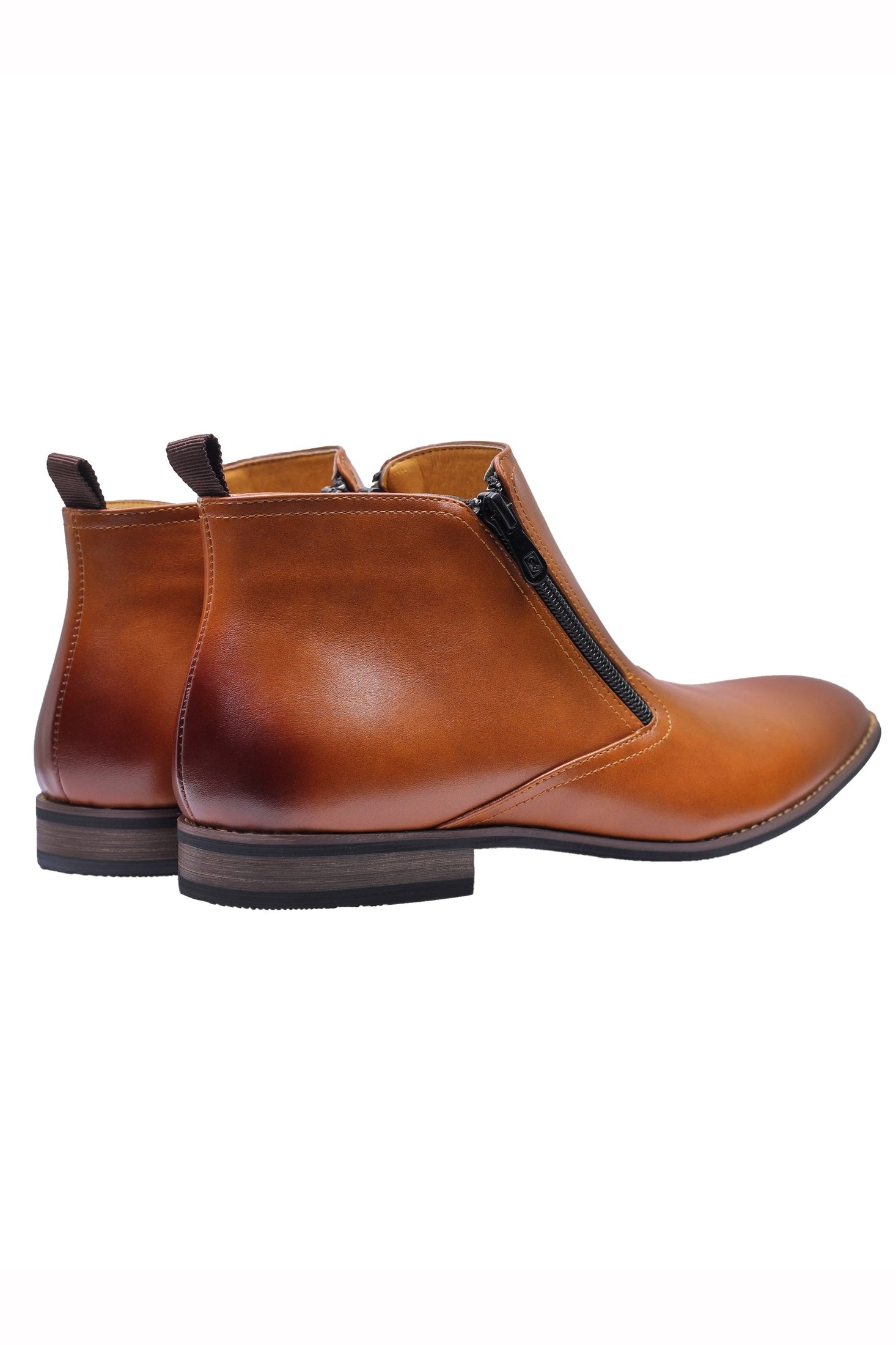 FAUX LEATHER LOW ANKLE CHELSEA BOOTS