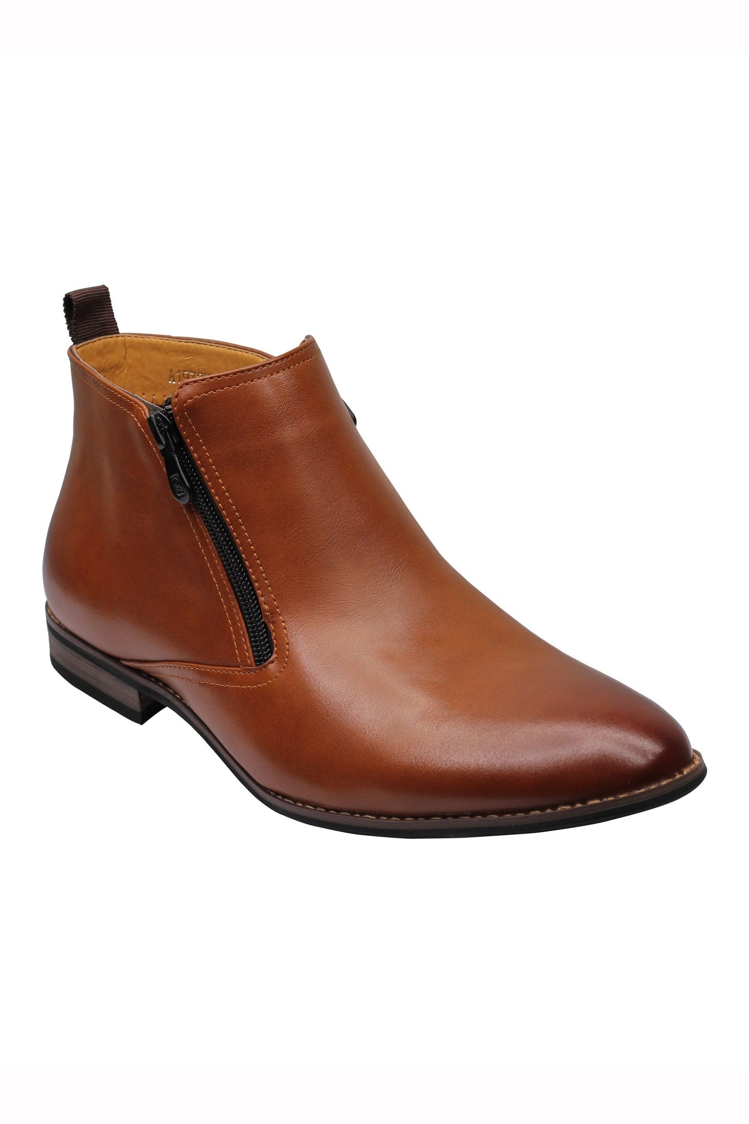 FAUX LEATHER LOW ANKLE CHELSEA BOOTS
