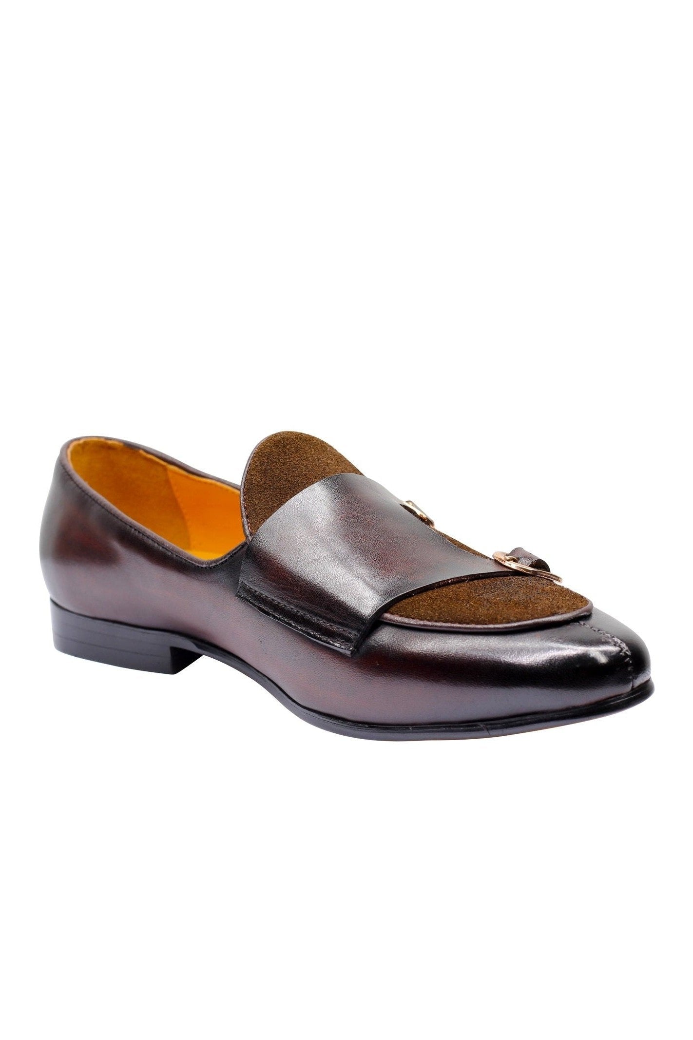 BROWN DOUBLE BUCKLE LOAFER