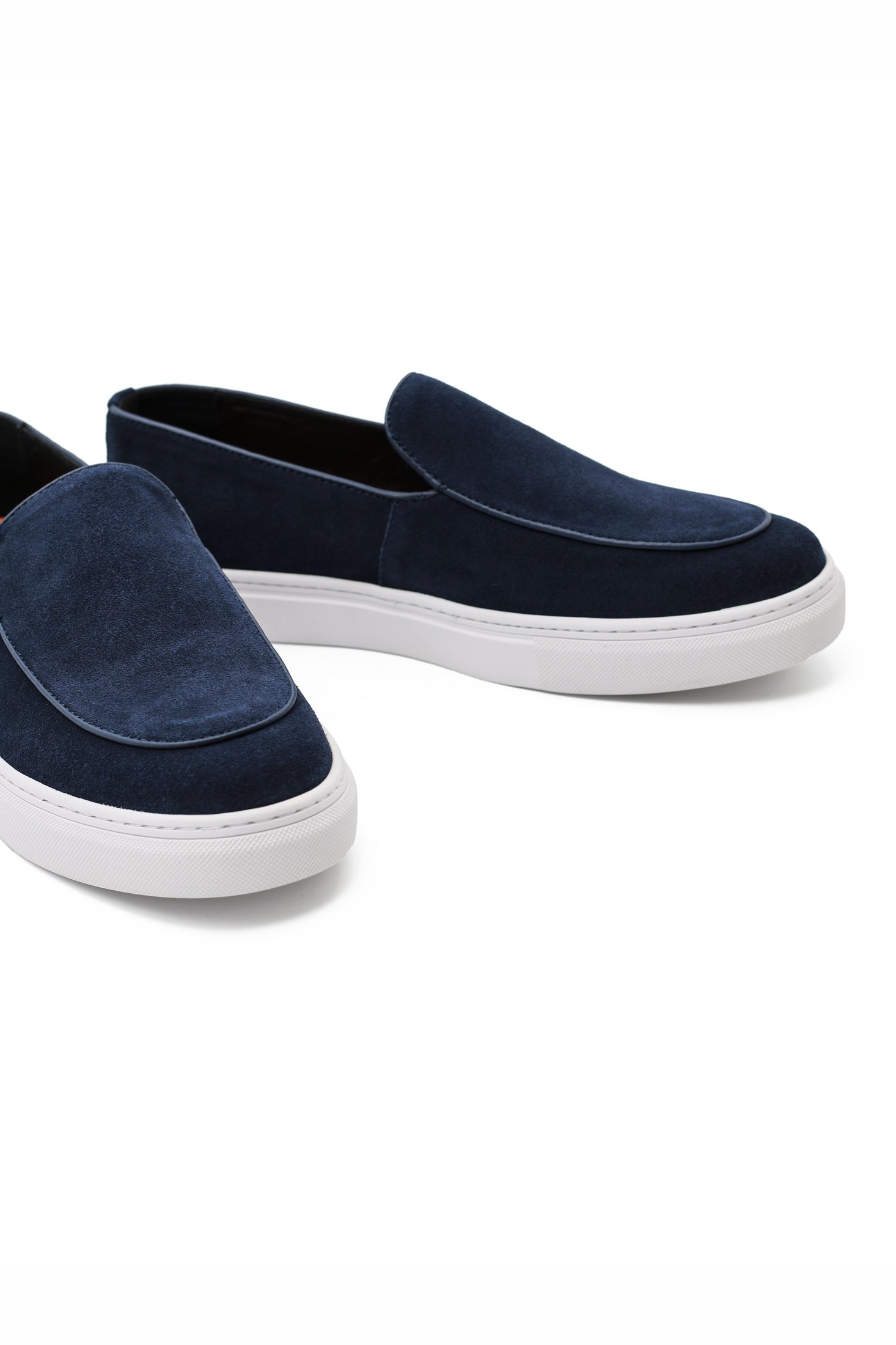 NAVY SUEDE LEATHER LOAFERS