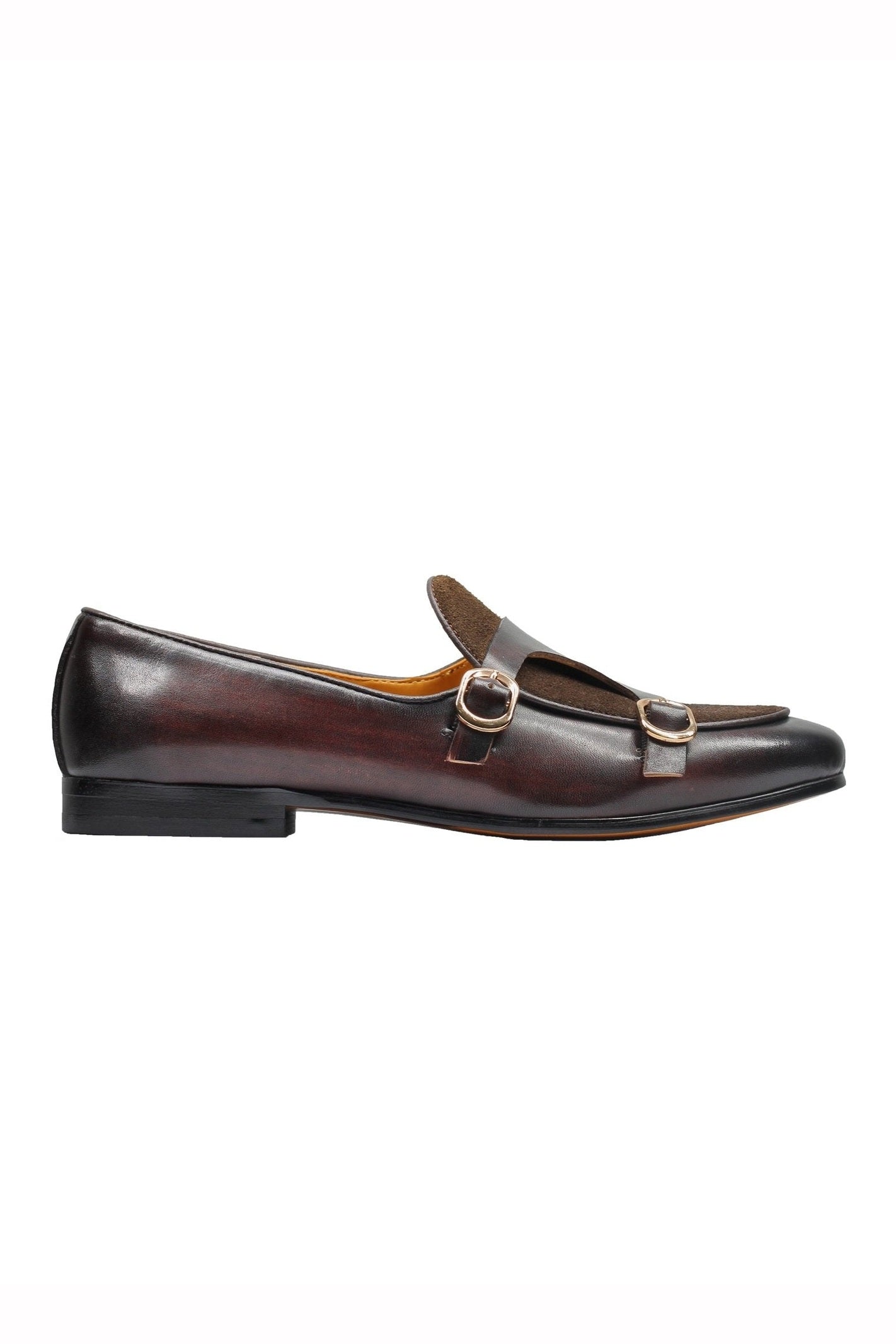 BROWN DOUBLE BUCKLE LOAFER