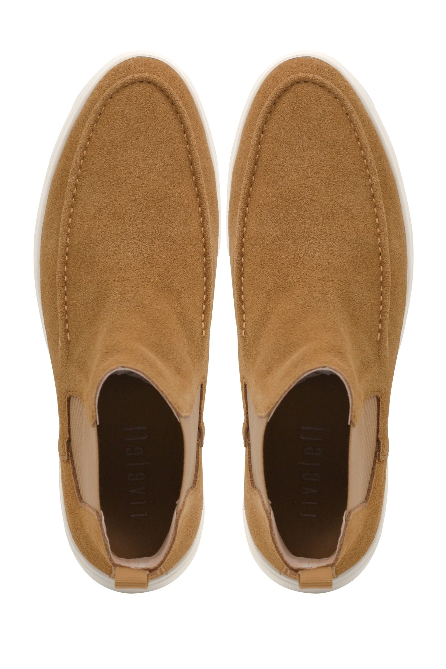 TAN SUEDE CHELSEA BOOTS LOW TOP