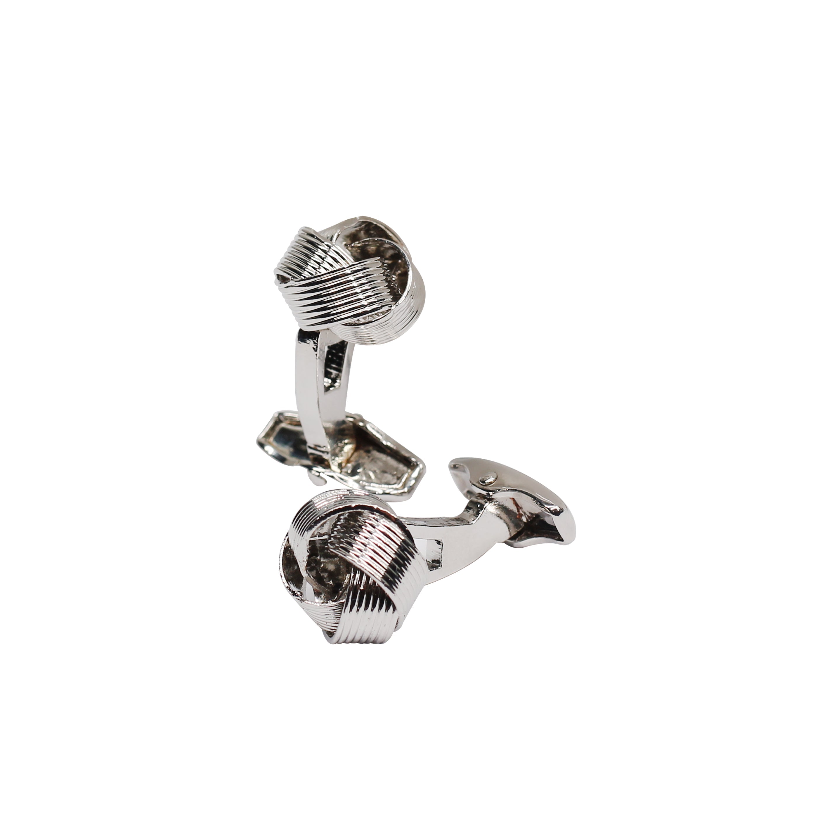 FINE WIRE SILVER KNOT CUFFLINKS