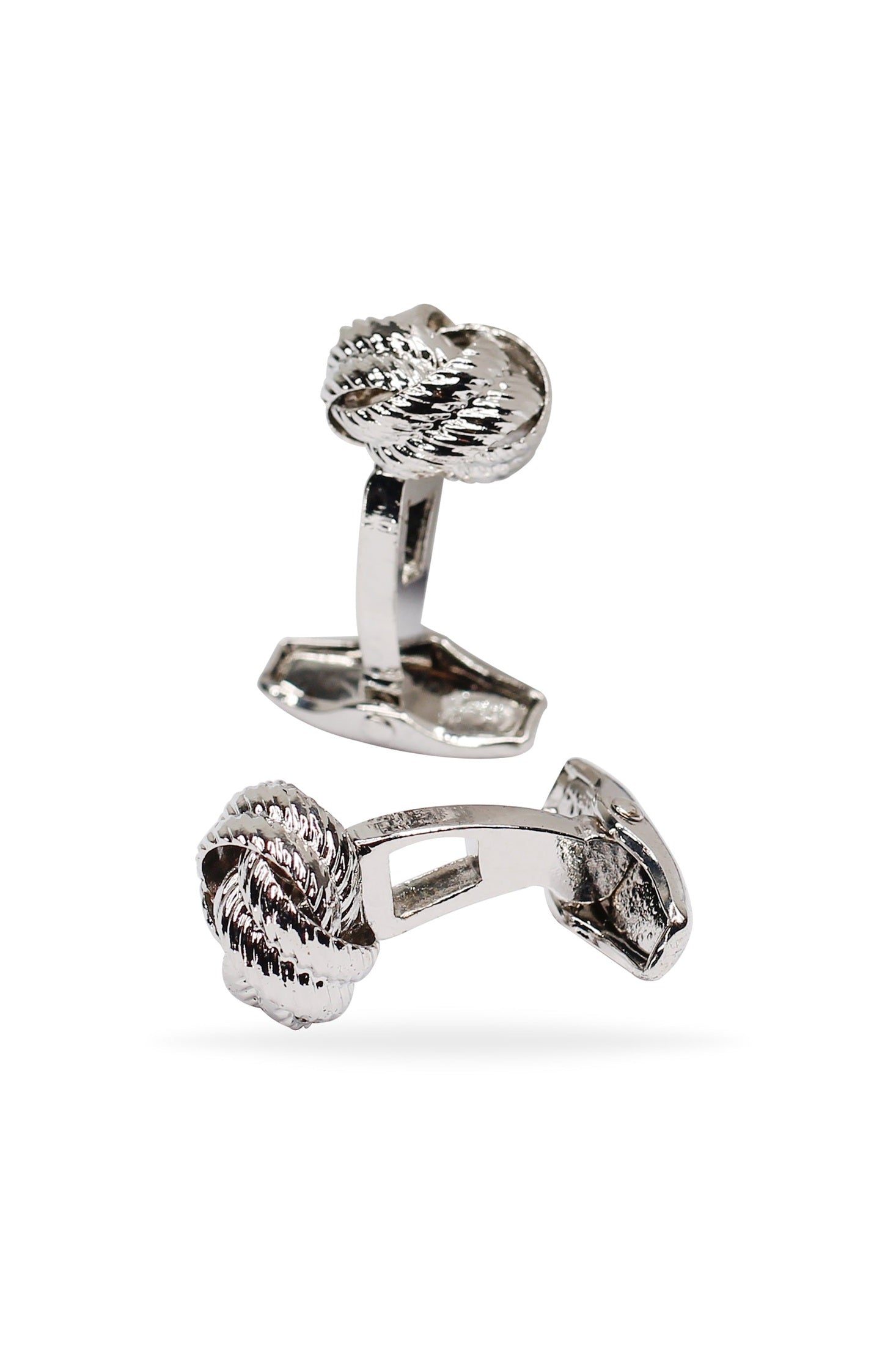 SILVER KNOT BALL CUFFLINKS