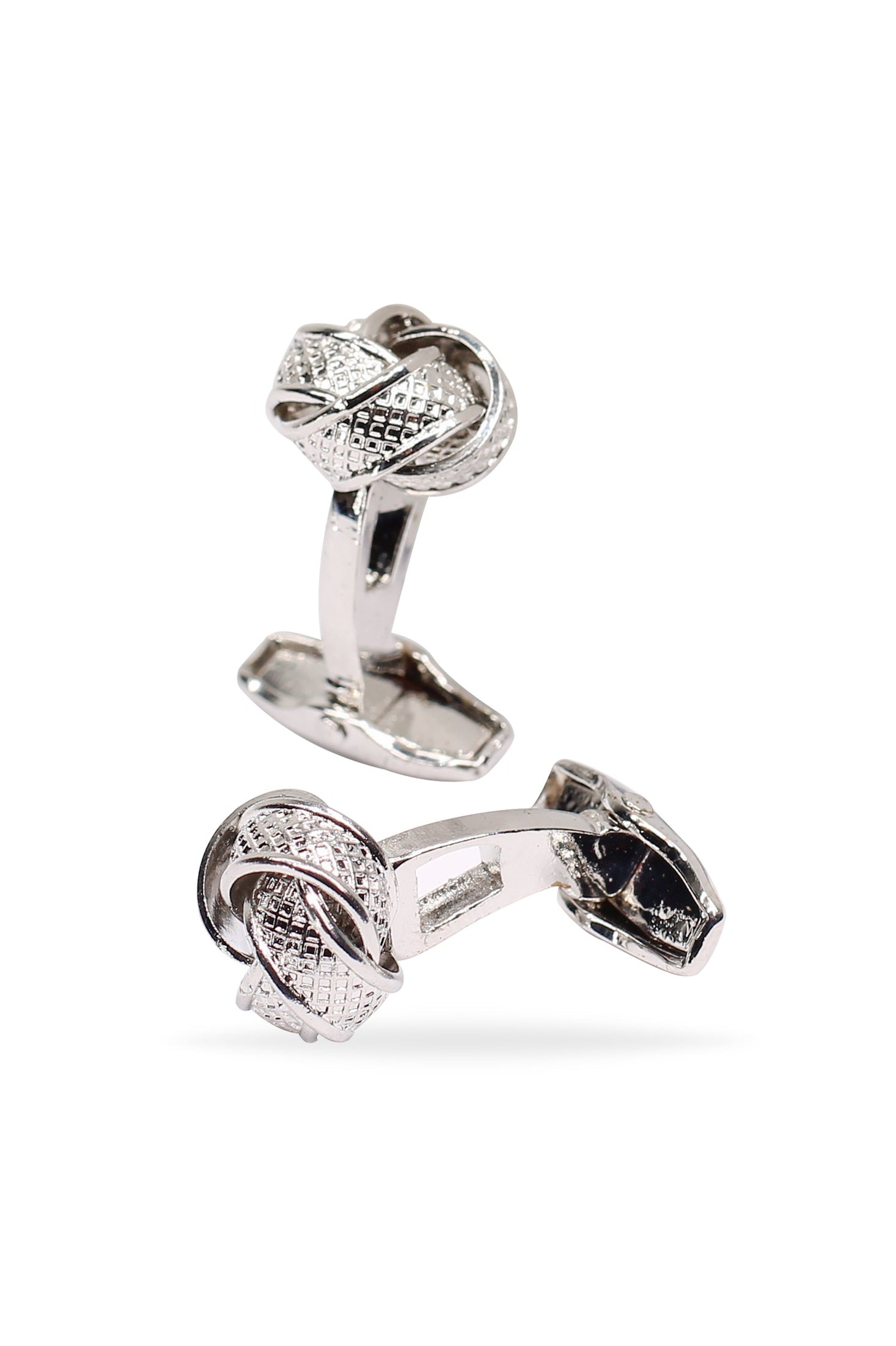 SILVER KNOT CUFFLINKS