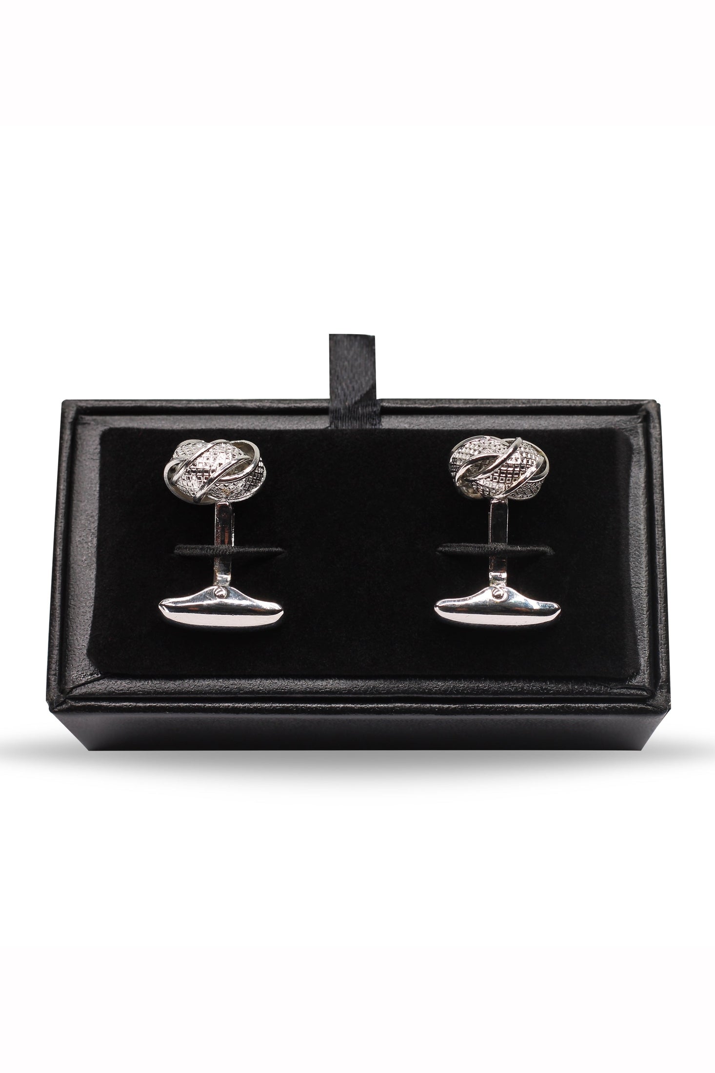 SILVER KNOT CUFFLINKS