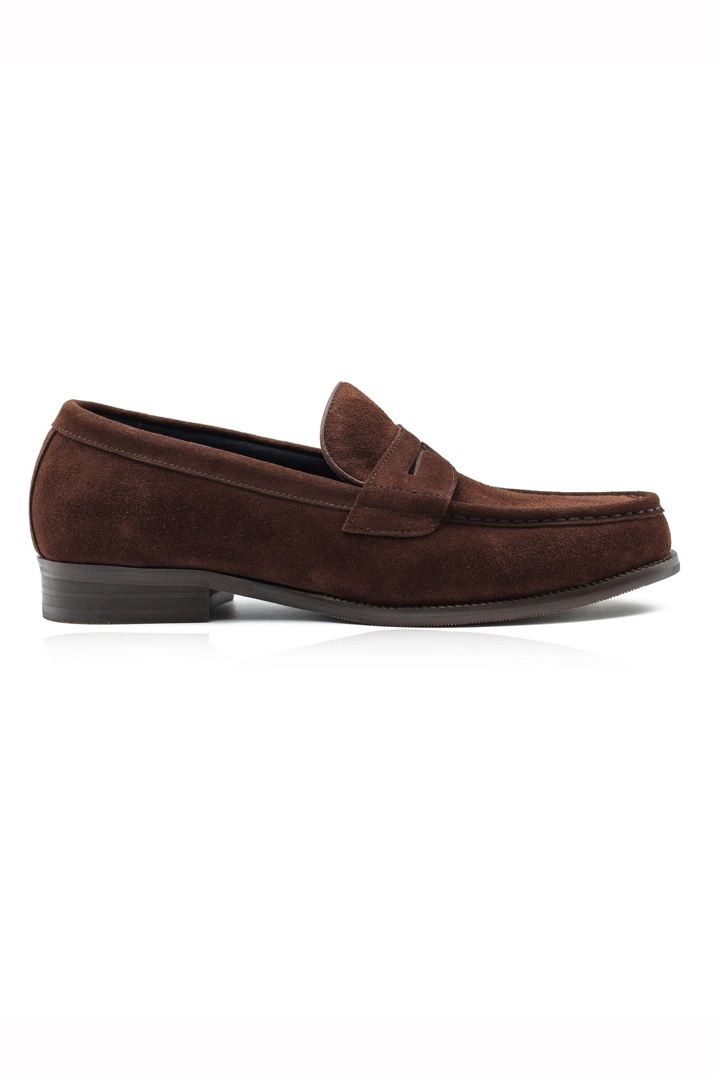 BROWN SUEDE LEATHER PENNY LOAFERS