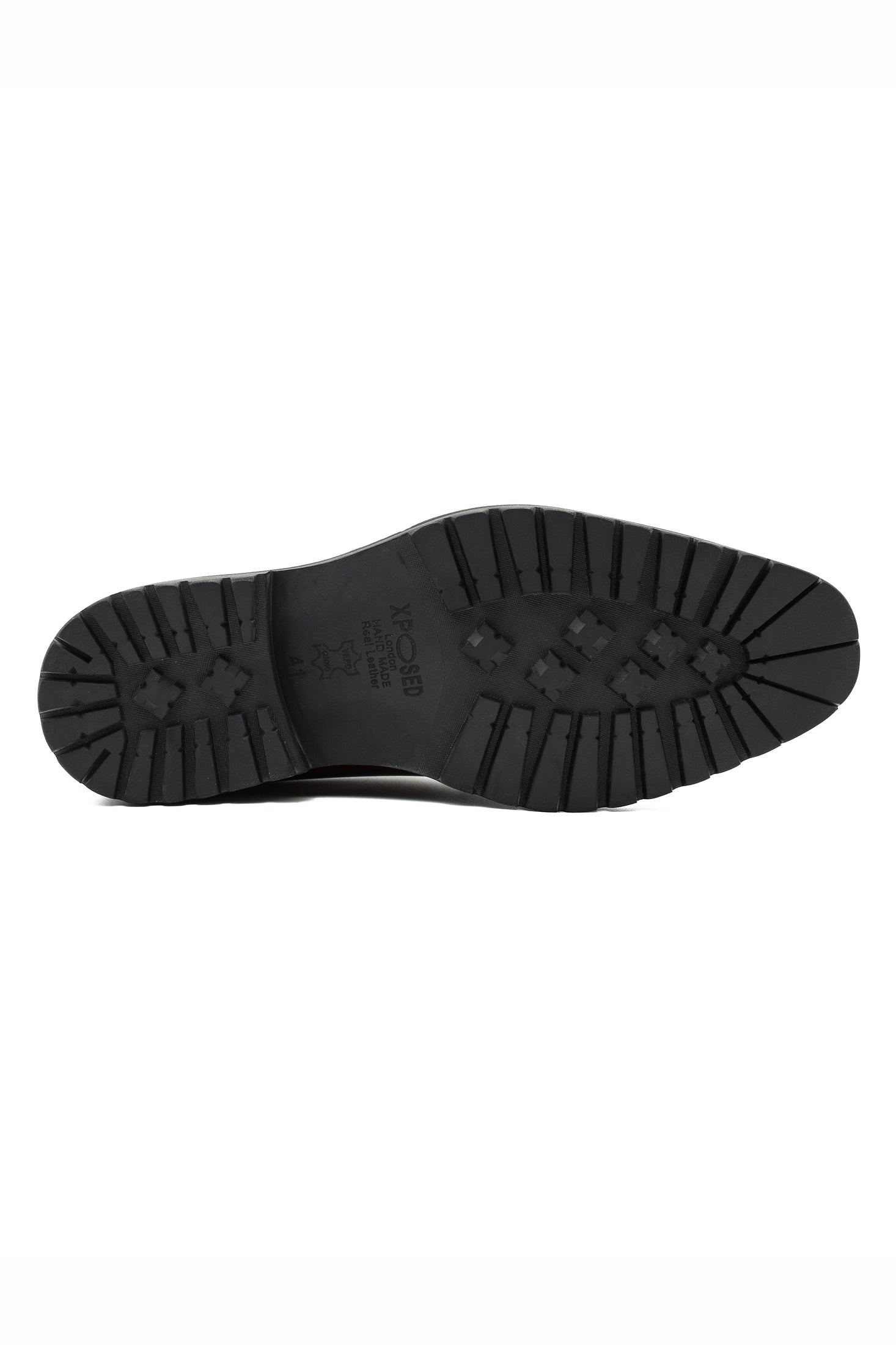 BLACK LEATHER DERBY LACE-UP SEMI BROGUE SHOES Sartorial Shoes