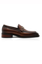 POLISHED BROWN LEATHER SINGLE MONK SHOES