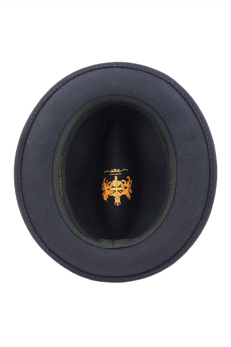 Feather Navy Hat 100% Felt Wool Crushable Fedora Brim - CC308