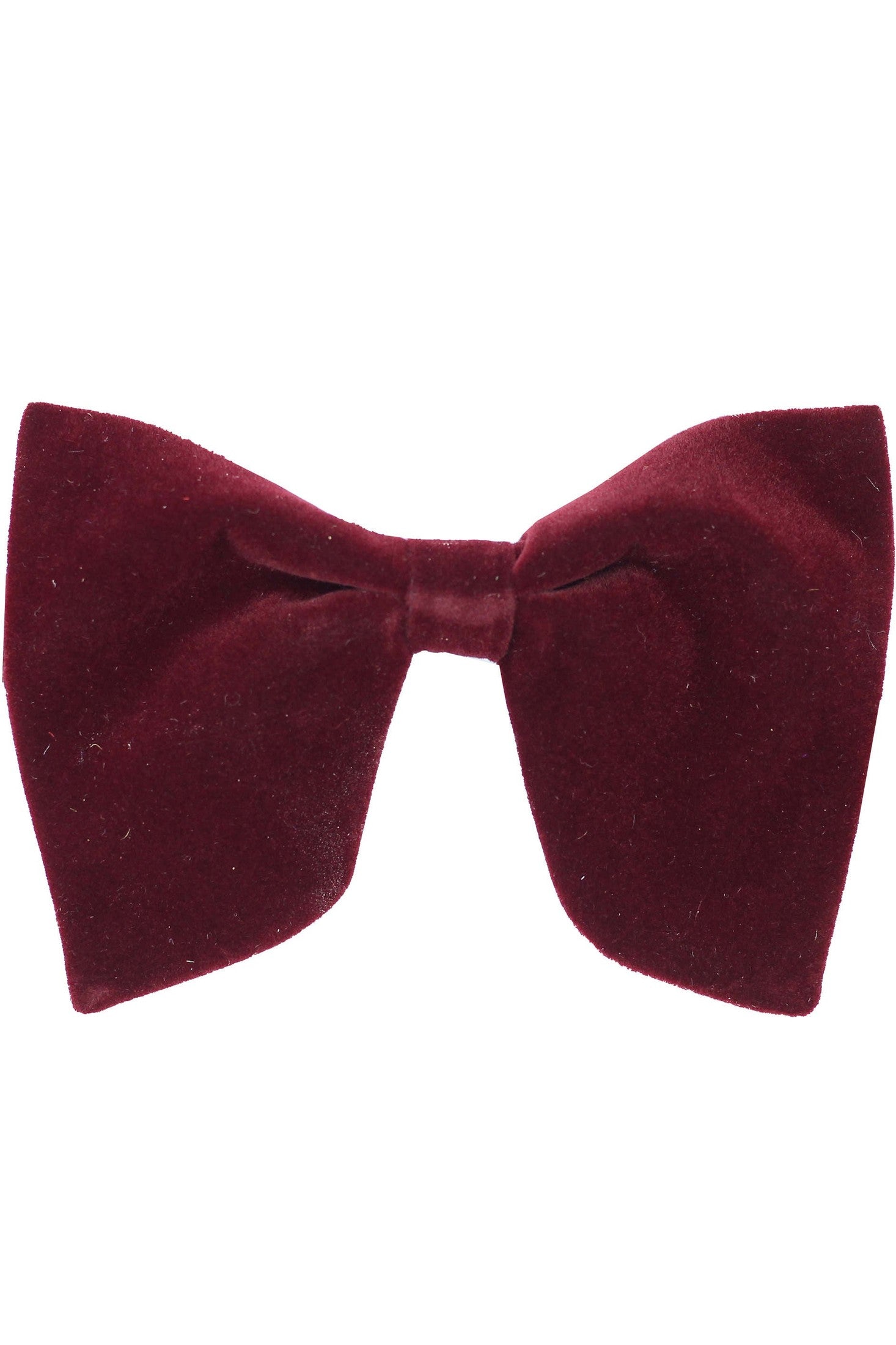 BIG MAROON VELVET BOW TIE SET