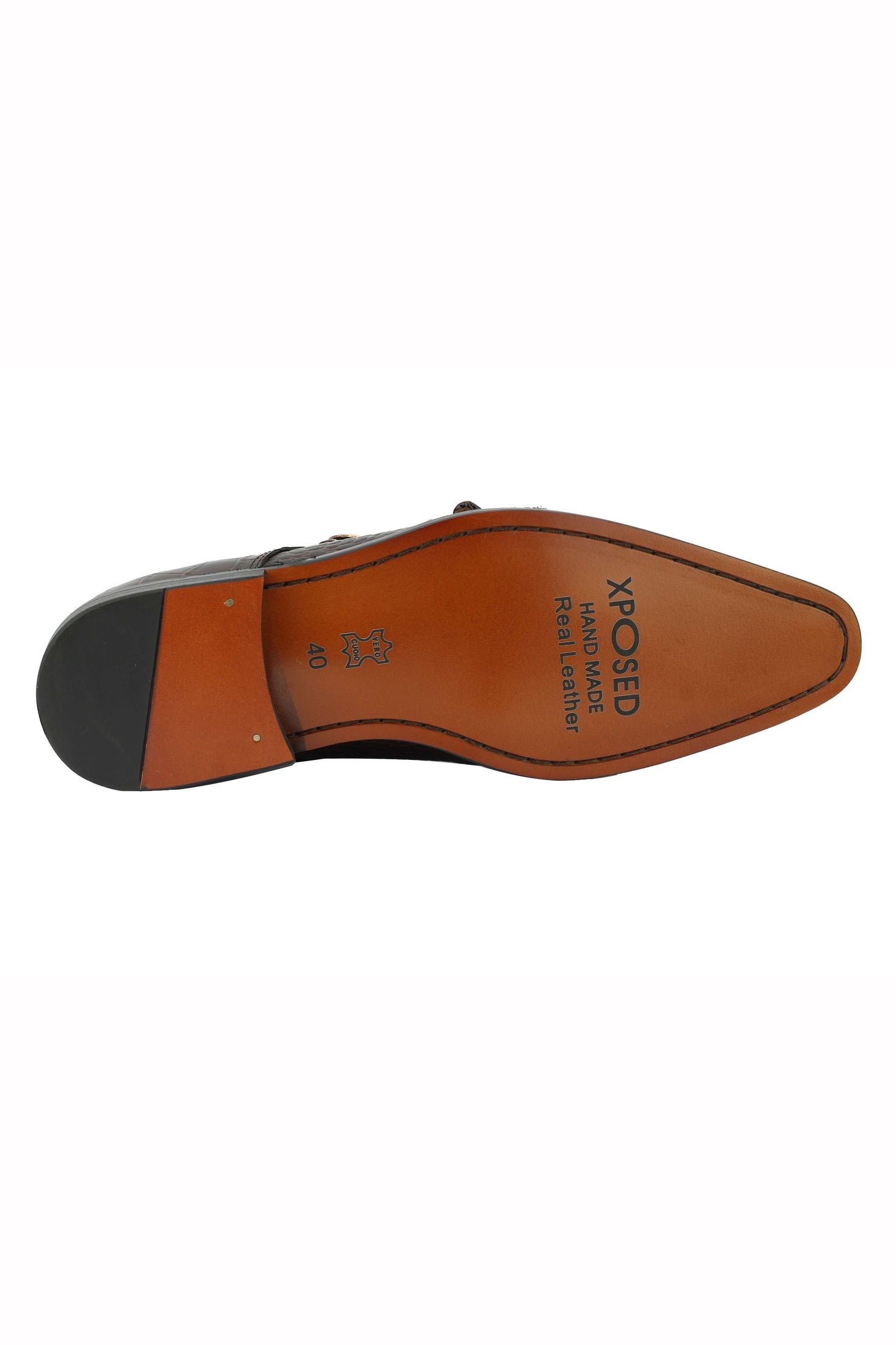 CROC PRINT BROWN DOUBLE MONK