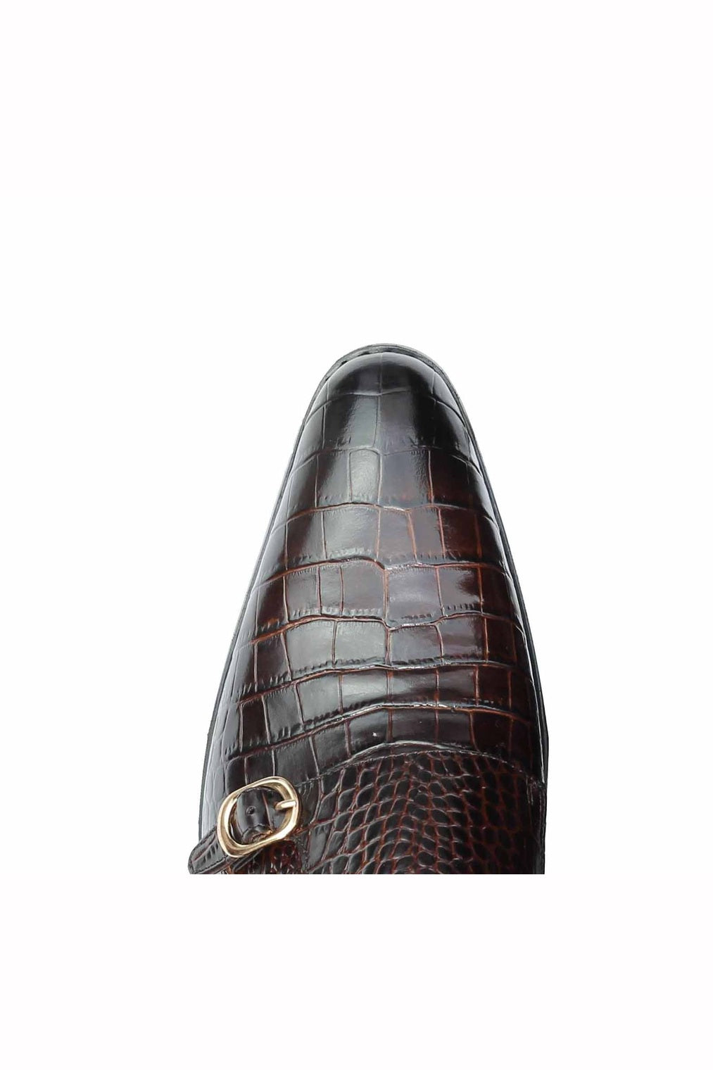 CROC PRINT BROWN DOUBLE MONK