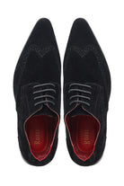 BLACK SUEDE BROGUES DRESS SHOES
