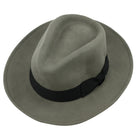 Crushable Fedora 100% Wool Wide Brim Grey Hat