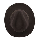 Brown Crushable Fedora 100% Wool Wide Brim Hat