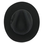 Black Crushable Fedora 100% Wool Wide Brim Hat