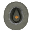 Crushable Fedora 100% Wool Wide Brim Grey Hat